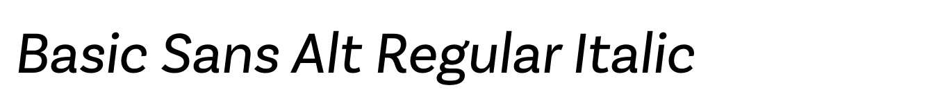Basic Sans Alt Regular Italic image
